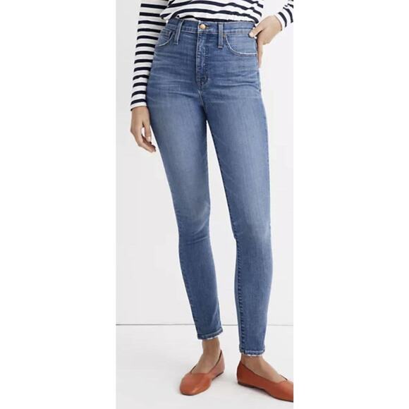 Madewell 11” High Rise Skinny Jeans Denim Medium Wash Size 26 - Picture 1 of 15
